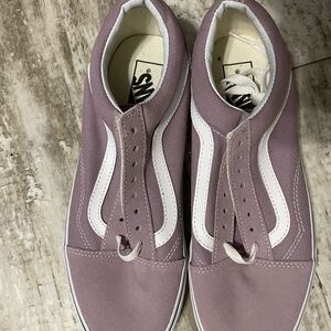 Vans Lilac Canvas Old Skool Sneakers with White Stripe